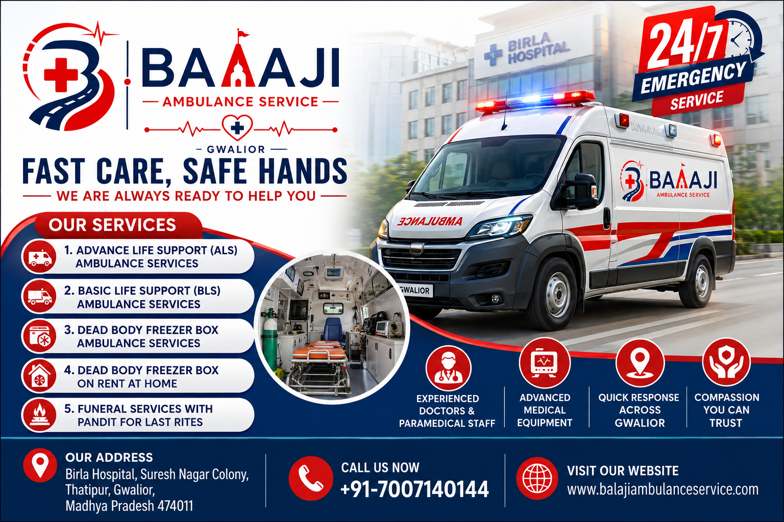 Balaji Ambulance Service Gwalior